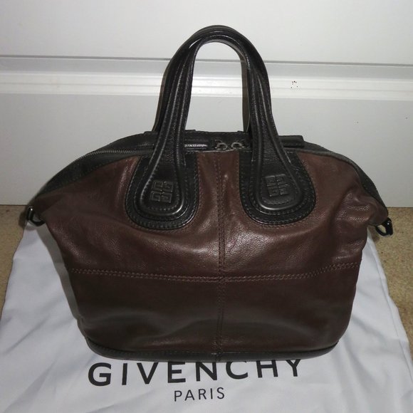 Givenchy Nightingale Small Bi Color Black Brown Lambskin Bag - Picture 5 of 15